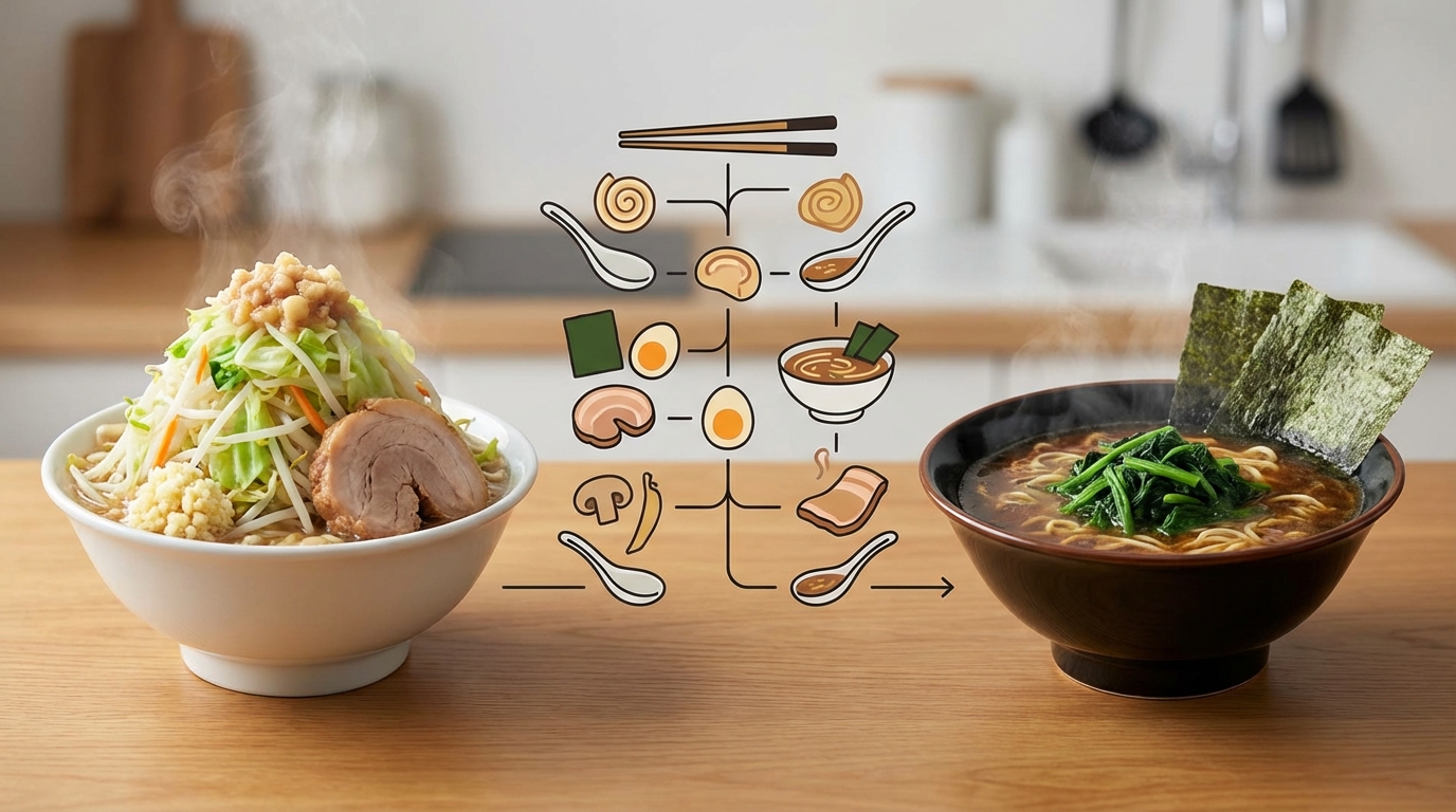 二郎系と家系どっちがおすすめ?タイプ別診断