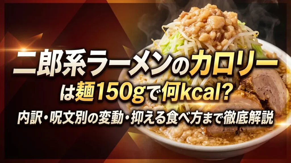 二郎系ラーメンのカロリーは麺150gで何kcal？内訳・呪文別の変動・抑える食べ方まで徹底解説