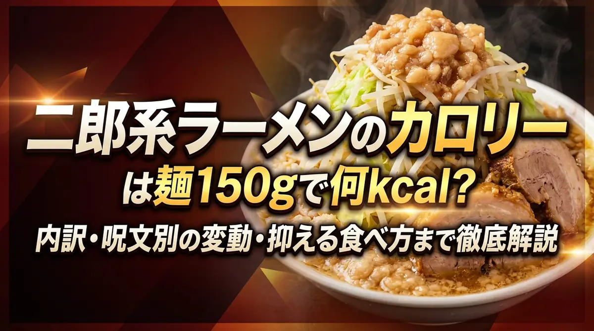 二郎系ラーメンのカロリーは麺150gで何kcal？内訳・呪文別の変動・抑える食べ方まで徹底解説