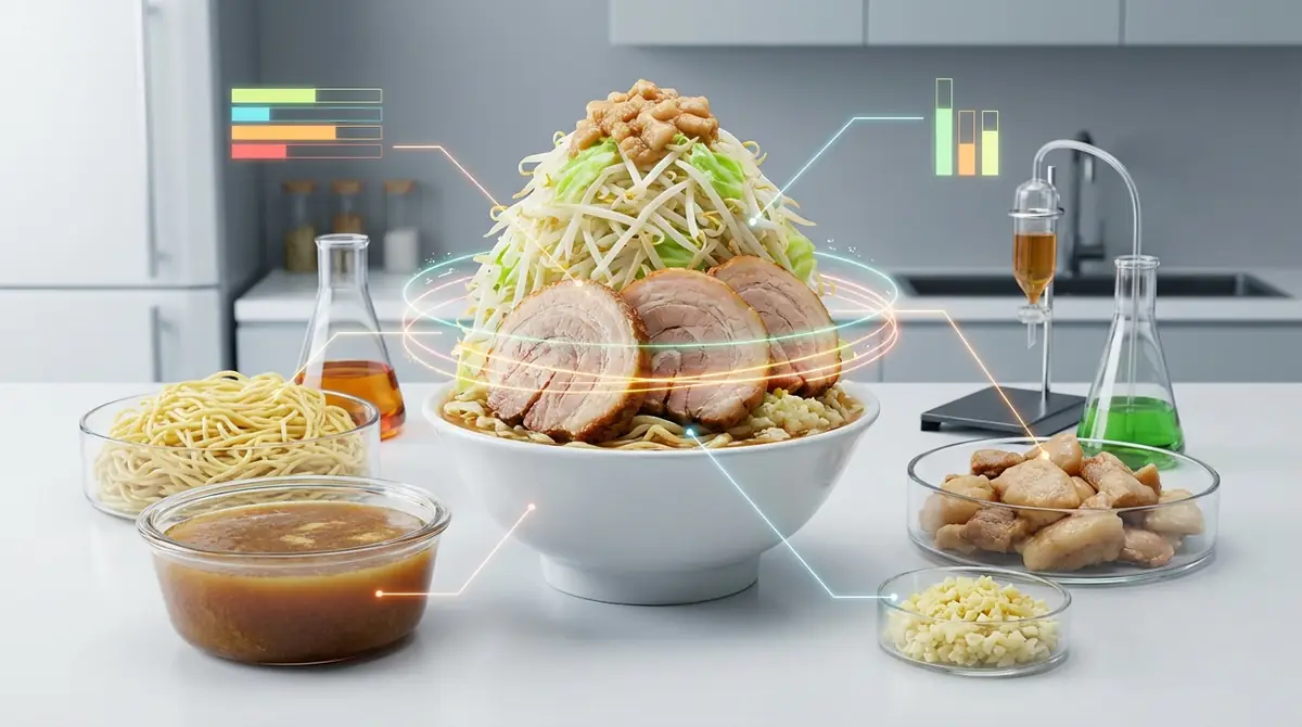 二郎系ラーメンのカロリー内訳｜構成要素ごとに徹底分解