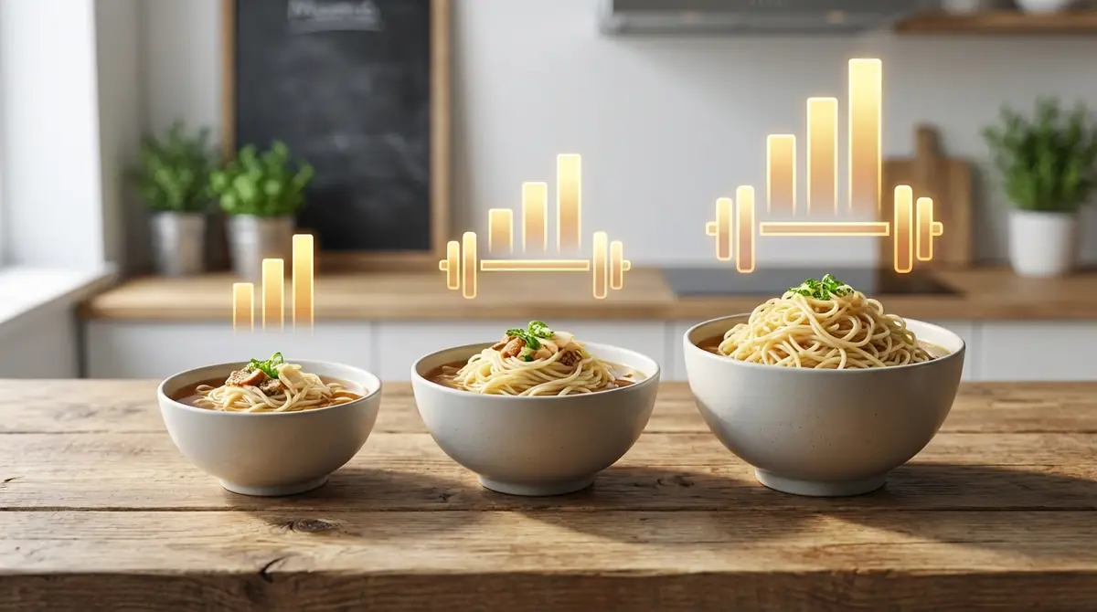 麺量別カロリー比較｜150g・200g・300gでどれだけ変わる？