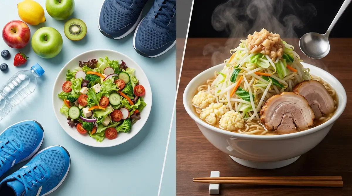 二郎系を食べる前後でできるカロリー調整術