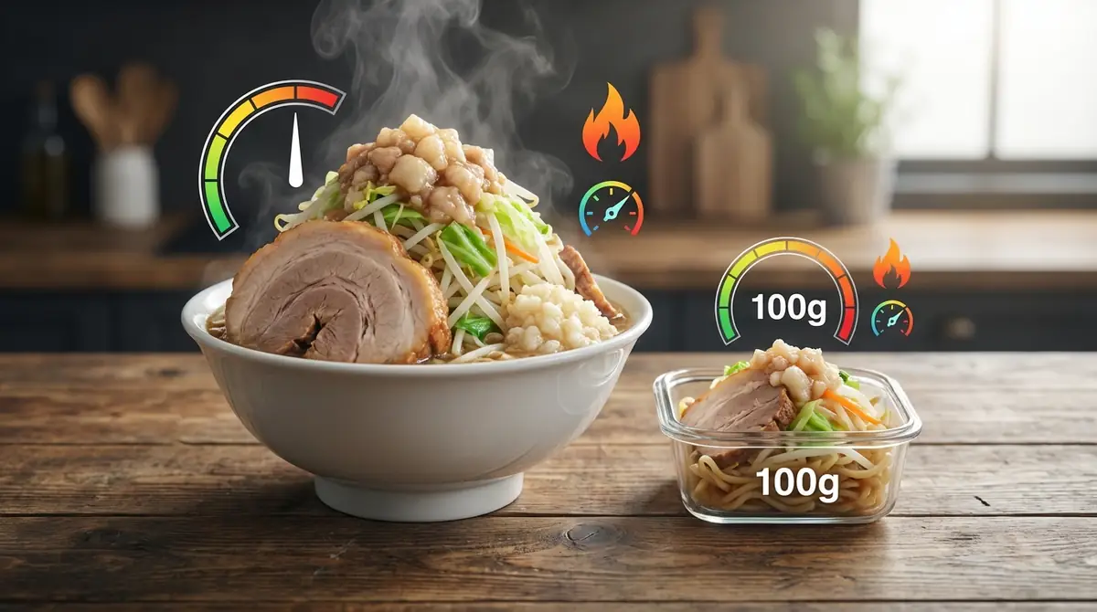 【結論】二郎系ラーメン100gあたり・1杯あたりのカロリー早見表