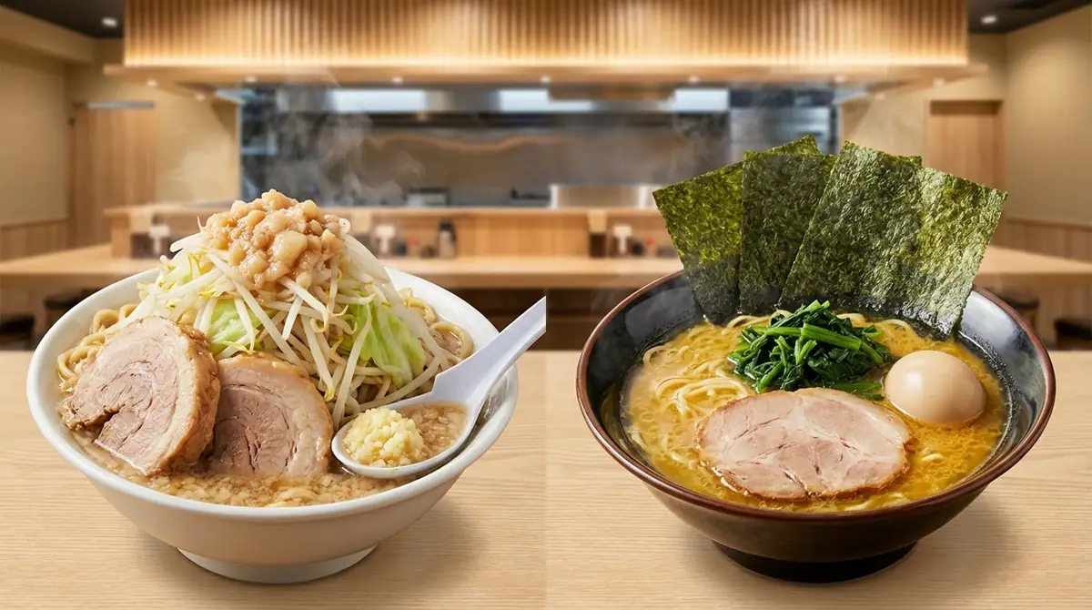 二郎系ラーメンと家系ラーメンを徹底比較｜5つの違い