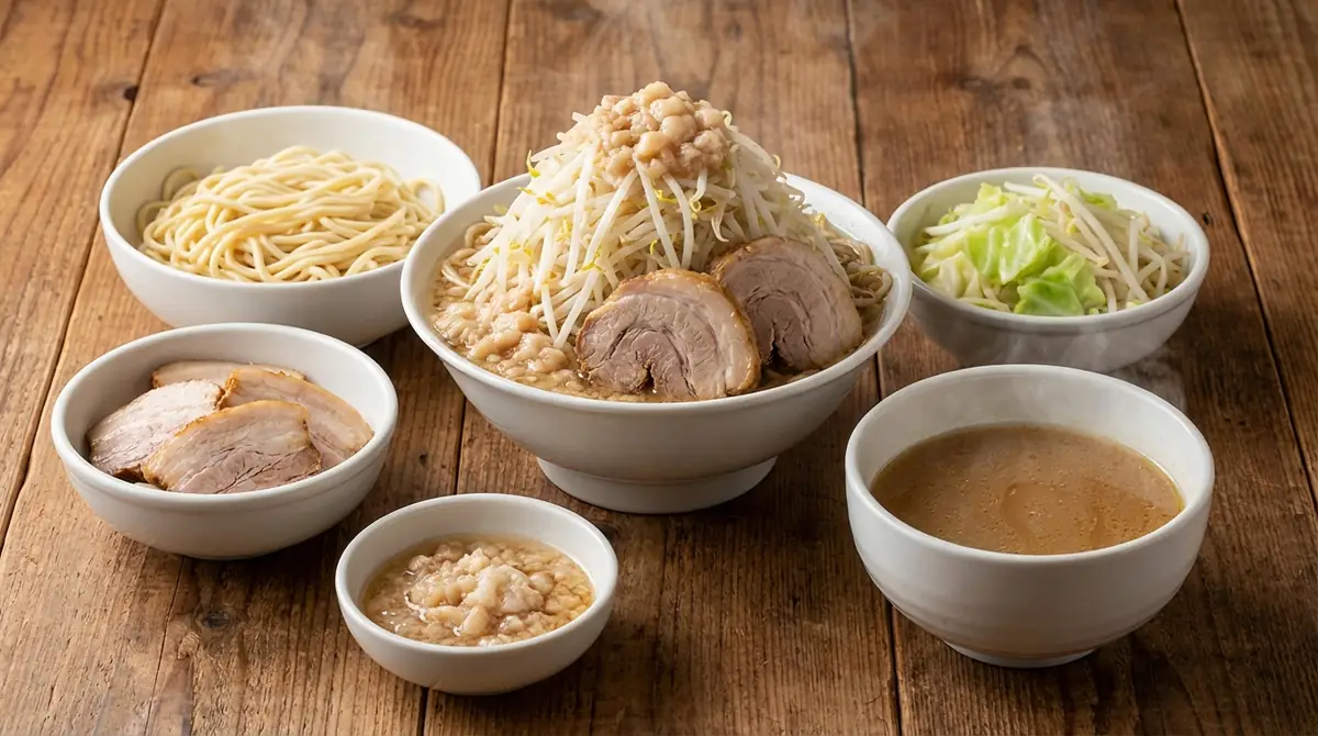 二郎系ラーメンのカロリー内訳｜麺・豚・アブラ・野菜・スープ別