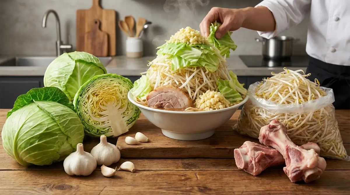 二郎系ラーメンに使う野菜の種類と役割