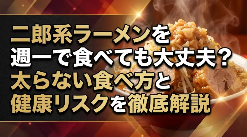 二郎系ラーメンを週一で食べても大丈夫？太らない食べ方と健康リスクを徹底解説