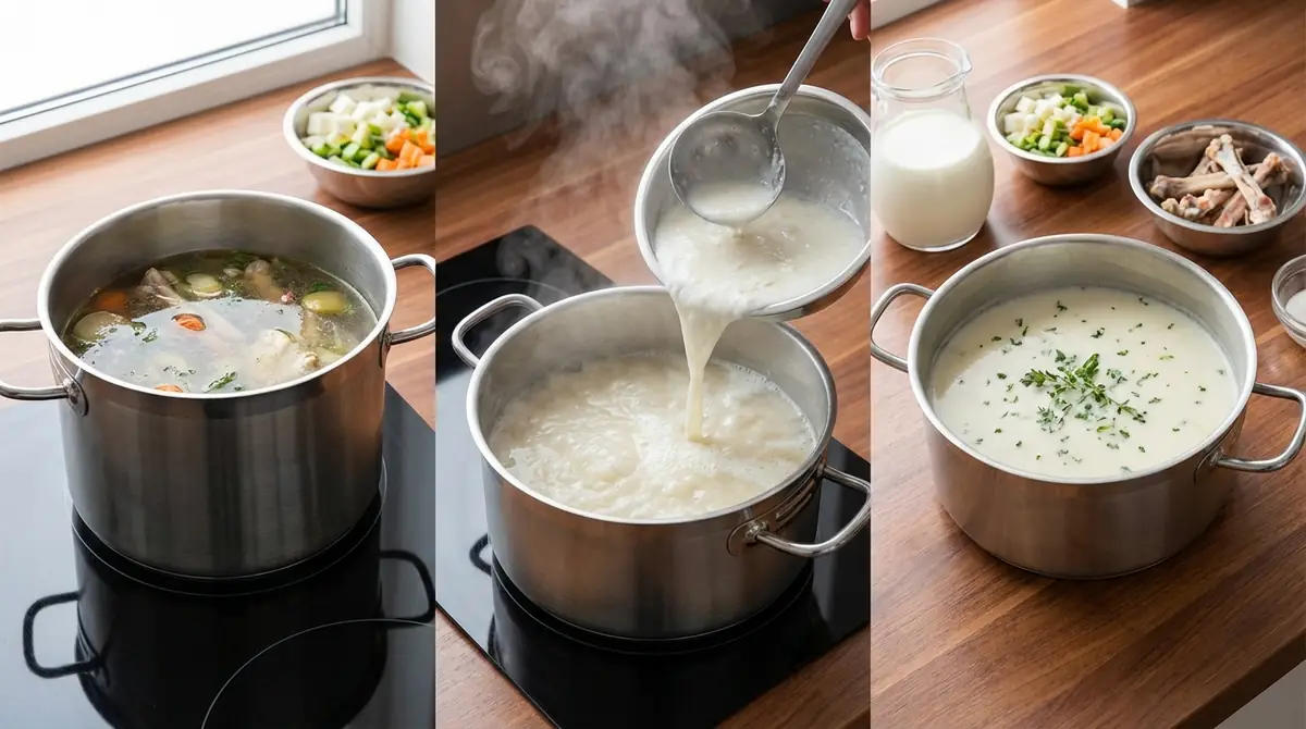 【当日調理①】スープを白濁させる全工程