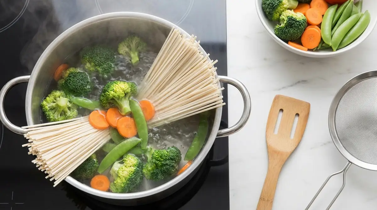 【当日調理③】野菜と麺の茹で方