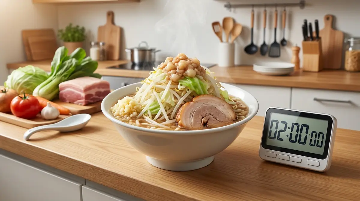 【時短派】2時間で作る自宅二郎系ラーメン