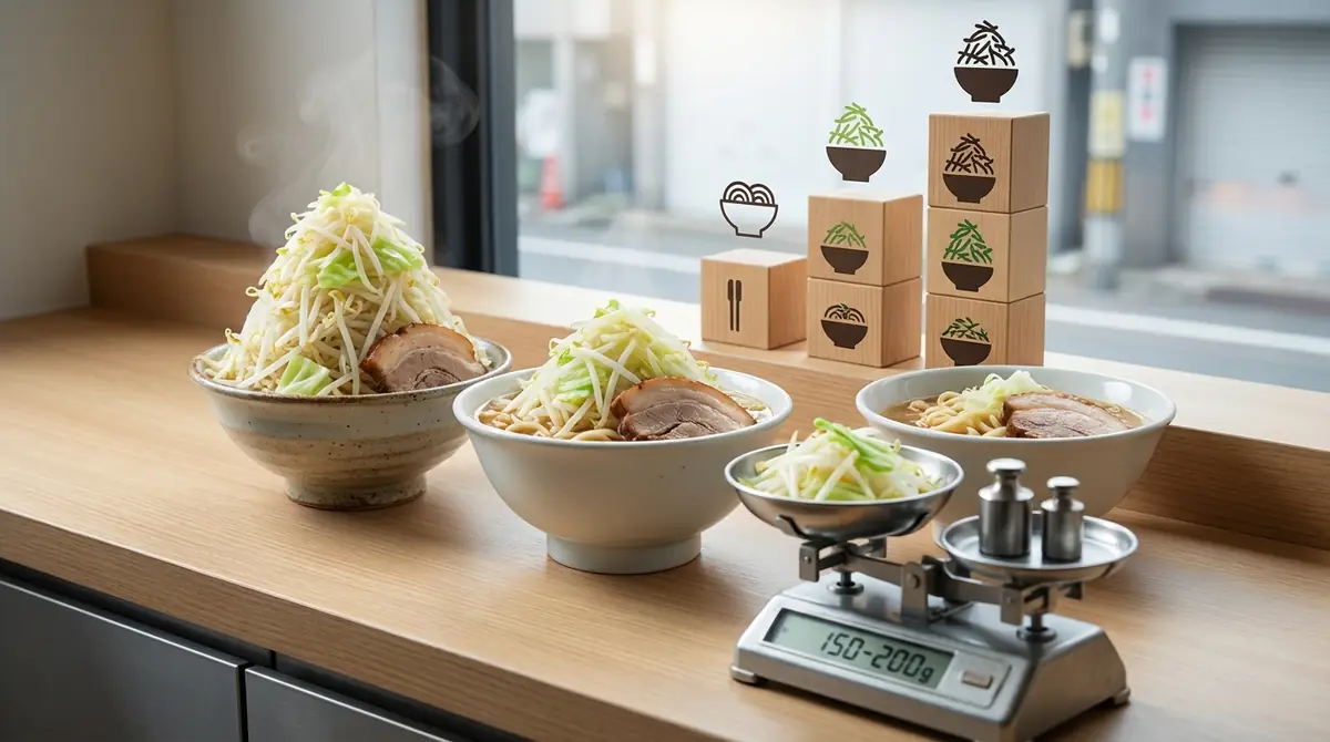 【結論】二郎系の野菜量はノーマルで約150〜200g|コール別早見表