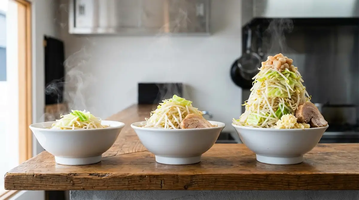 二郎系の野菜コール別に量の違いを詳しく解説