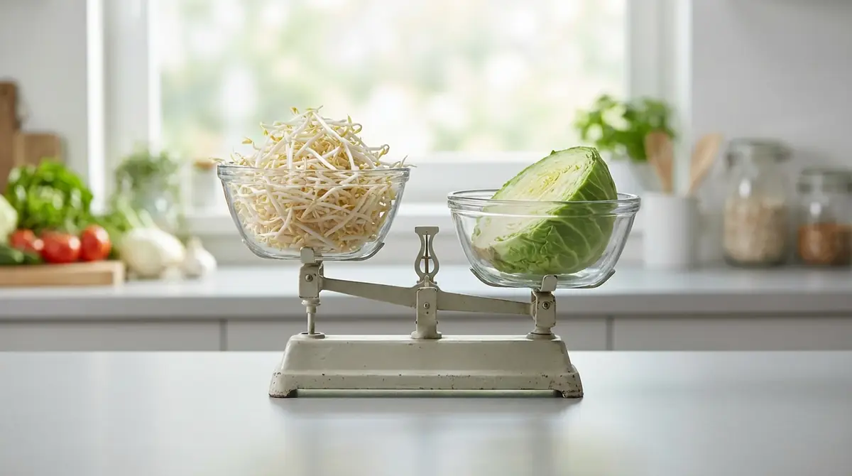 野菜の中身は何?もやしとキャベツの比率