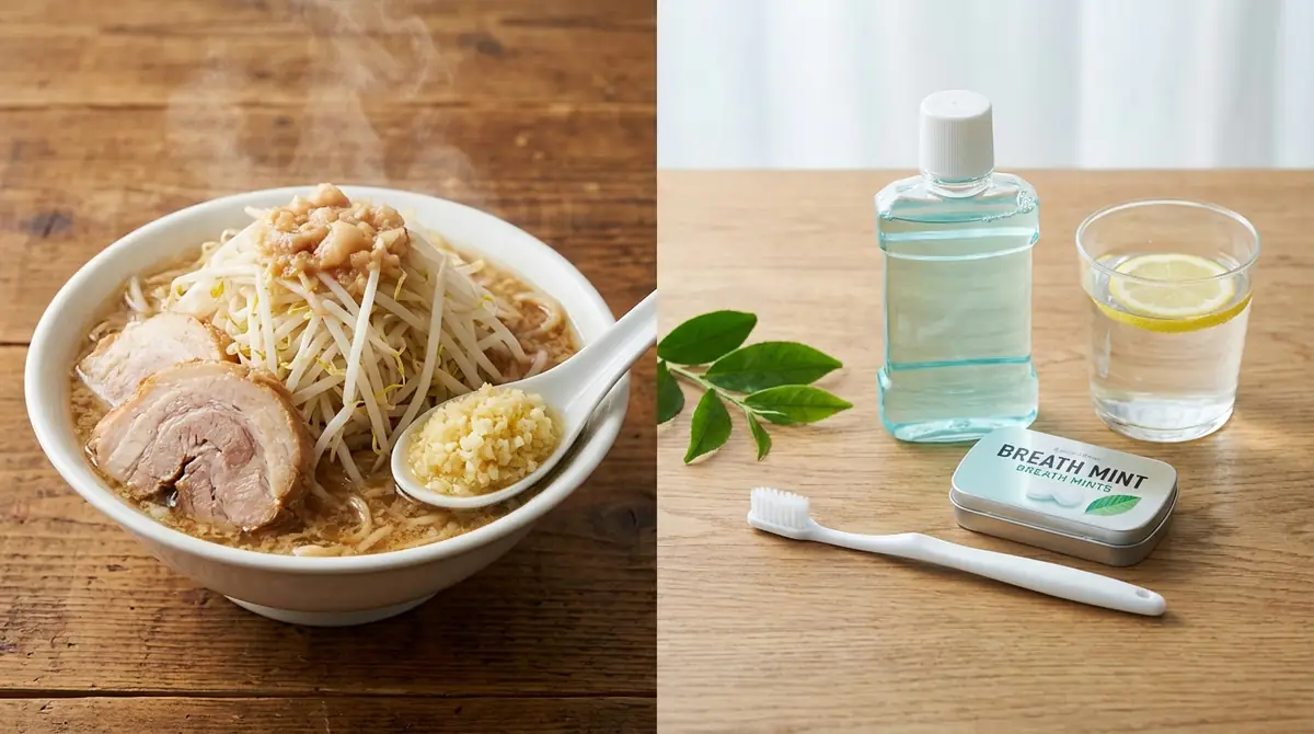 二郎系ニンニクの口臭対策【食前・食後・翌日】