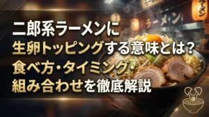 二郎系ラーメンに生卵トッピングする意味とは？食べ方・タイミング・組み合わせを徹底解説