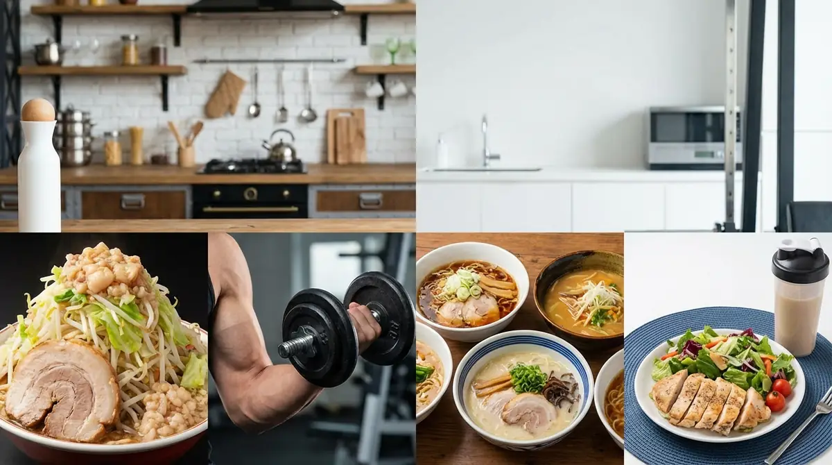 二郎系と筋トレの相性を他のラーメンと比較