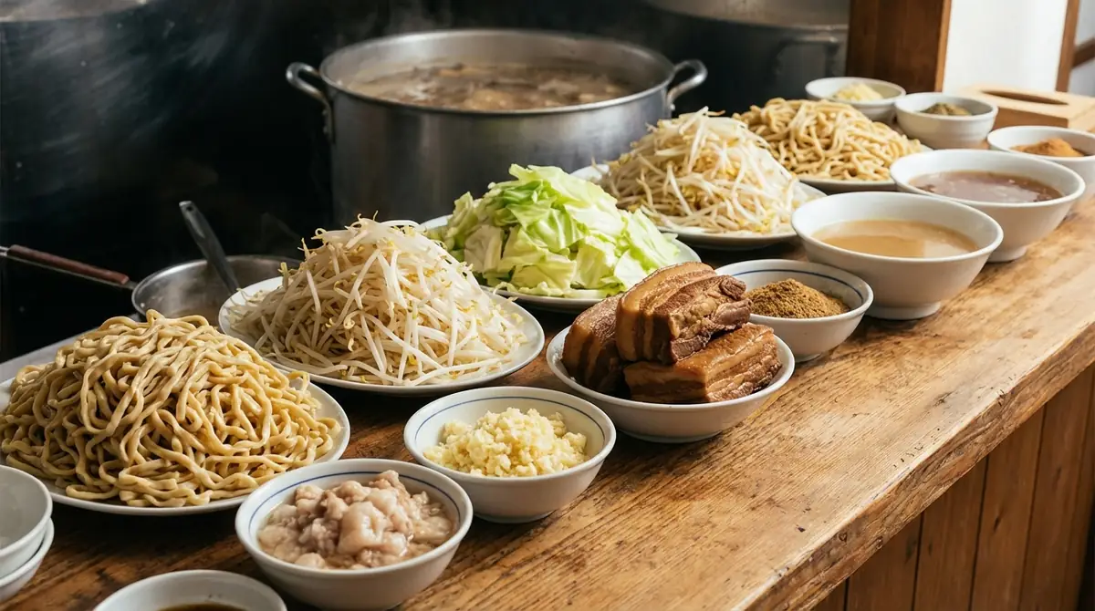 二郎系麺の作り方｜材料と分量（5人前）
