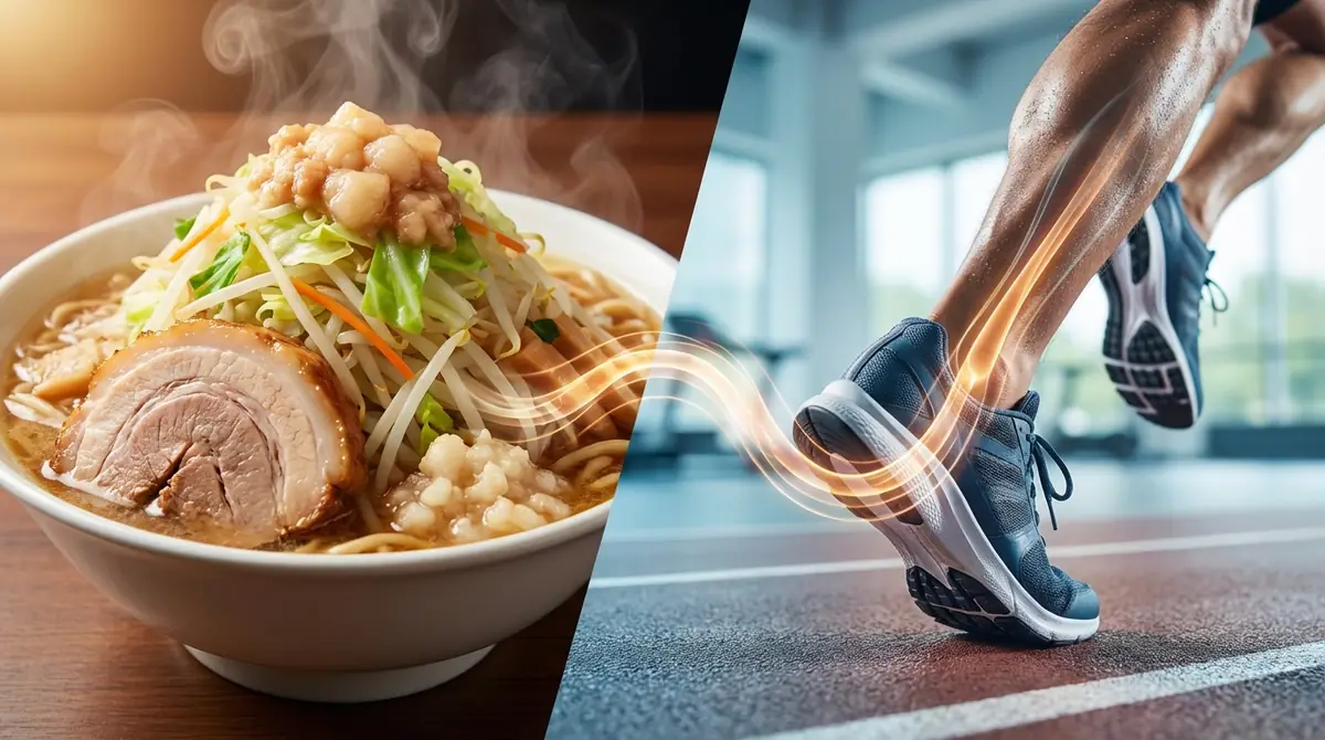 二郎系を食べた後に運動すると何が起きる?体内メカニズムを解説