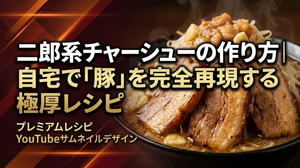 二郎系チャーシューの作り方｜自宅で「豚」を完全再現する極厚レシピ